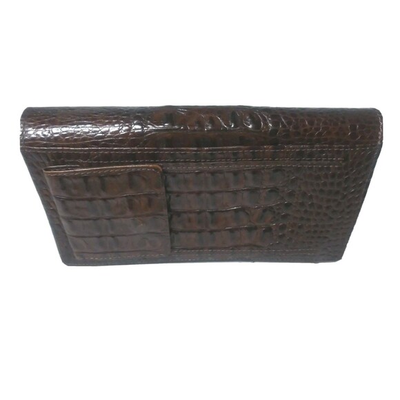 Vintage Brighton Croco Embossed Wallet Organizer Large Brighton Clutch Purse - Picture 2 of 7